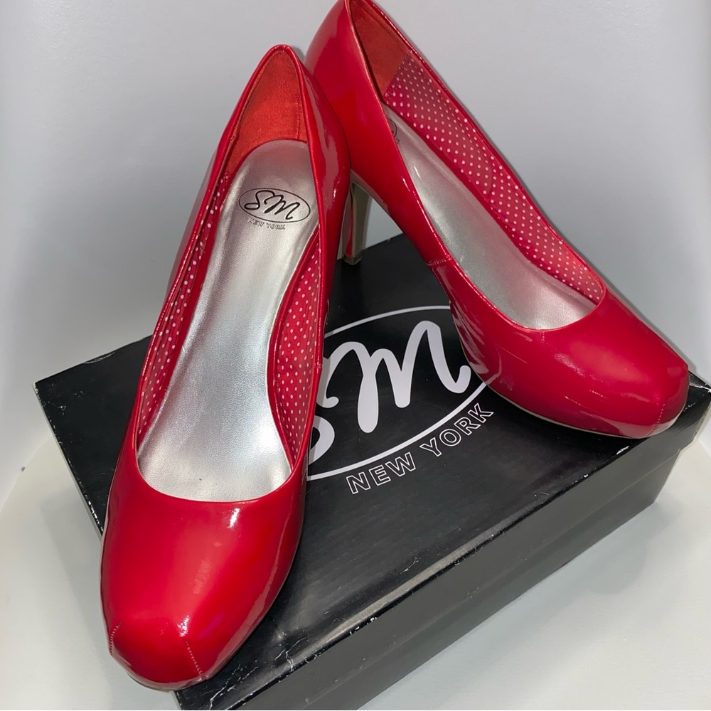 SM New York Red Stiletto Heels